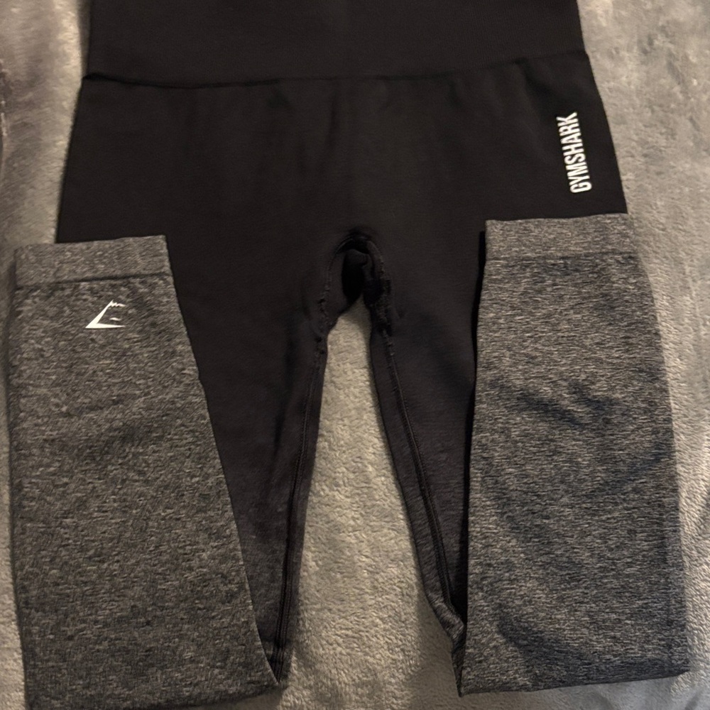 Gymshark Kids Charcoal and Black Leggings